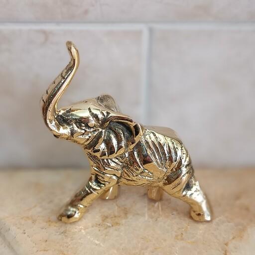 مجسمه برنزی و تزیینی  حیوانات طرح فیل خرطوم بالا. کد 194