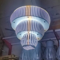 لامپ لوستری طرح سه طبقه بسیار خوشکل وزیبا دارای کنترل جدا کننده