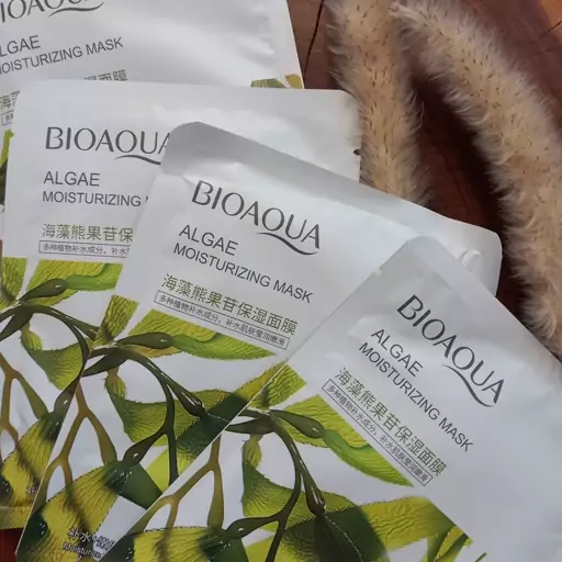 ماسک صورت ورقه ای جلبک دریایی 25 گرمی از برند بیواکوا BIOAQUA