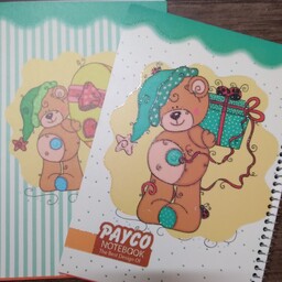 دفتر نقاشی 50 برگ سیمی پایکو طرح خرس مهربان جلد طلقی