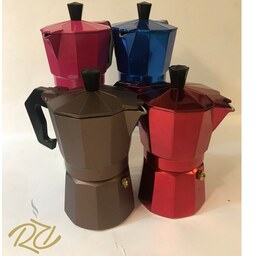 موکاپات قهوه جوش طرح کریستالی 2کاپ رنگی (کیفیت مطلوب)در پنج رنگ زیبا