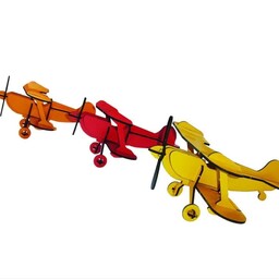 پازل چوبی-پازل چوبی طرح هواپیمای ملخی درابعاد30در22