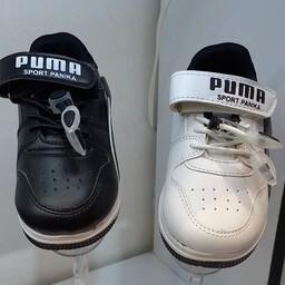 کفش اسپرت پسرانه پوما دو رنگ سفید و مشکی ازسایز23تا26