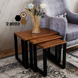 میز جلو مبلی چوب و فلز       کد J2