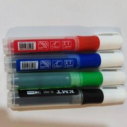 ماژیک شارژی چهار رنگ درجه یک kmt(در چهار رنگ قرمز و آبی و سیاه و سبز)