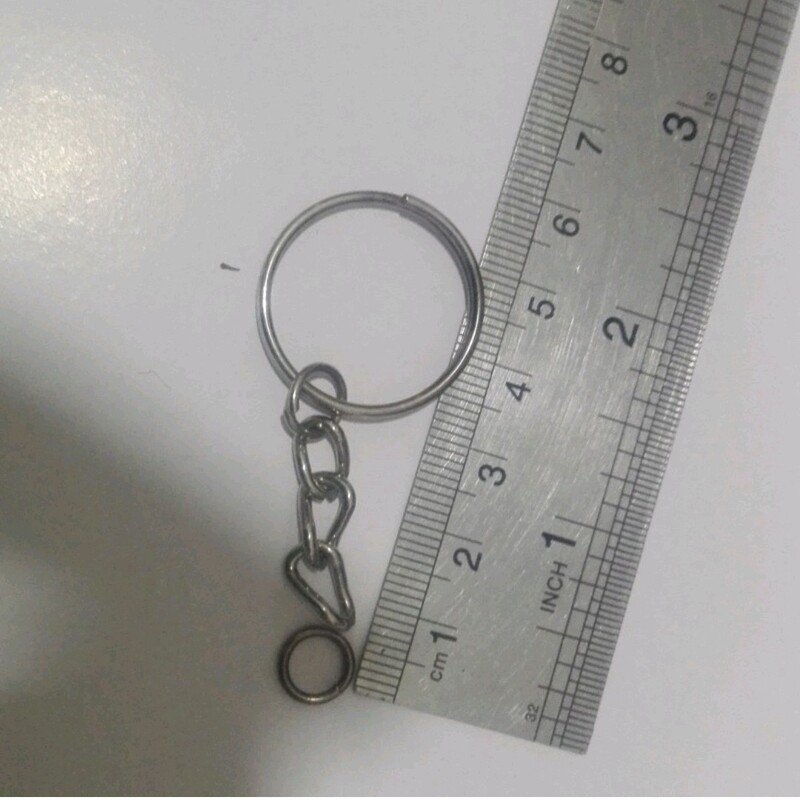 جاکلیدی،حلقه وزنجیر فلزی با رابط گرد بسته ی 300عددی(سرکلیدی،جاسویچی
