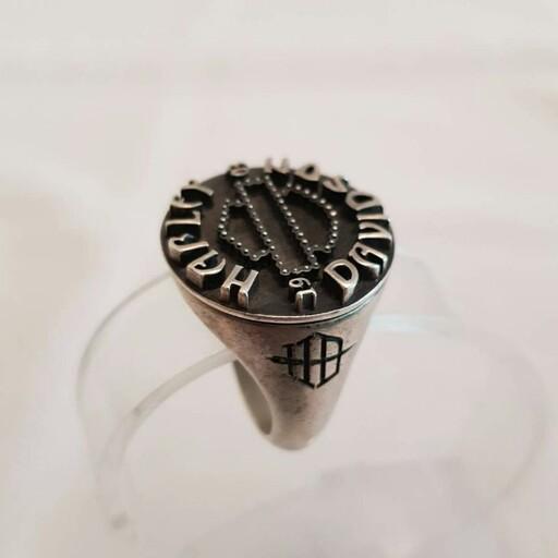 انگشتر نقره  28 گرمی با لوگوی زیبا وفانتزی هارلی دیویدسون