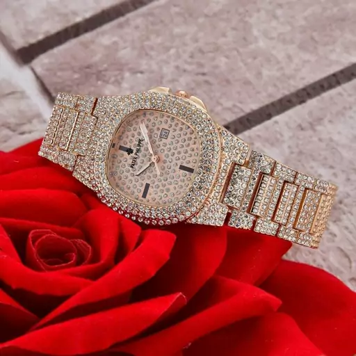 ساعت مچی زنانه مردانه فول استون پتک فیلیپ Patek Philippe