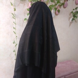 روسری ژاکارد ابریشم رنگی قواره بزرگ مجلسی مشکی محرم