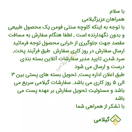 کلوچه سنتی دخت علیزاده ارسال مستقیم از فومن فروشگاه گیلامی ( 20 عددی )