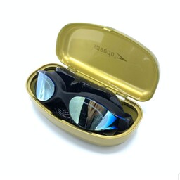 عینک شنا اسپیدو جیوه ای-مدل طلایی-گوشی گیر متصل-قابل تنظیم