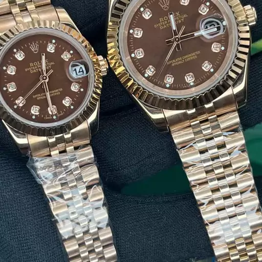 ساعت مچی مردانه و زنانه رولکس دیت جاست بند و بدنه استیل موتور ژاپن ROLEX DATEJUST 