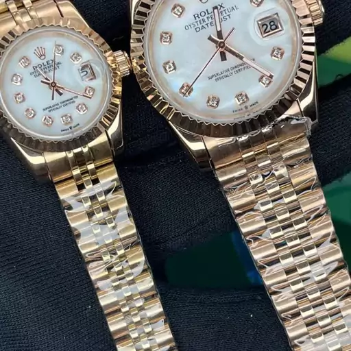 ساعت مچی مردانه و زنانه رولکس دیت جاست بند و بدنه استیل موتور ژاپن ROLEX DATEJUST 