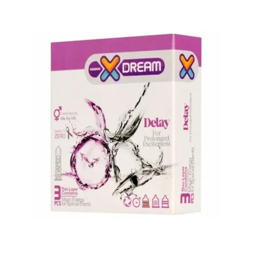 کاندوم ایکس دریم مدل Delay بسته 3 عددی کاندوم( تئخیری)
X Dream Delay Lubricated Pack Of 3
