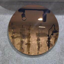 آینه گرد شیشه برنز دکومکور  مدل روژین ارسال به سراسر ایران همراه با بیمه و گارانتی 