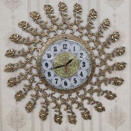 ساعت دیواری برنز مدل گل رز صفحه 28  کد 841 ( ساعت برنجی دیواری )