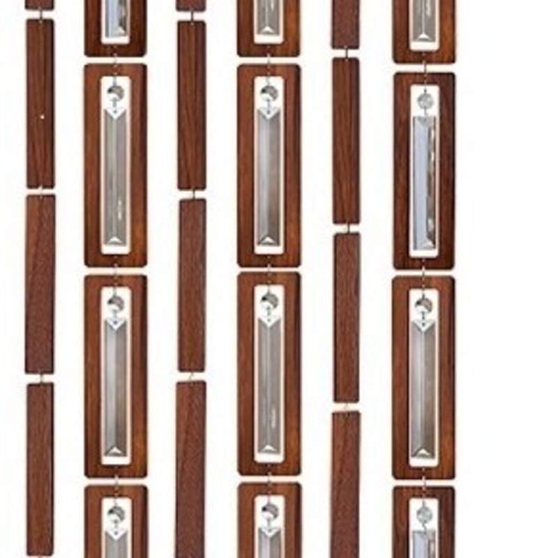 پرده آویز ترکیبی چوب و کریستال مدل آریا عرض30 ارتفاع 100 سانتیمتر(سفید)