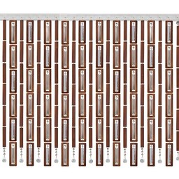 پرده آویز ترکیبی چوب و کریستال مدل آریا عرض120 ارتفاع 100 سانتیمتر(قهوه ای)
