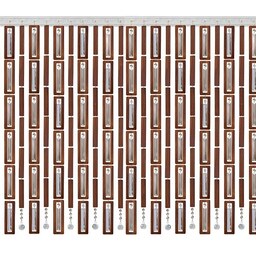 پرده آویز ترکیبی چوب و کریستال مدل آریا عرض150 ارتفاع 220 سانتیمتر(سفید)