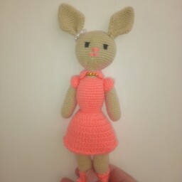 عروسک خرگوش  دست بافت دخترانه  ارسال رایگان  مناسب تمام سنین
