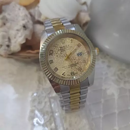 ساعت مردانه رولکس Rolex صفحه طلایی