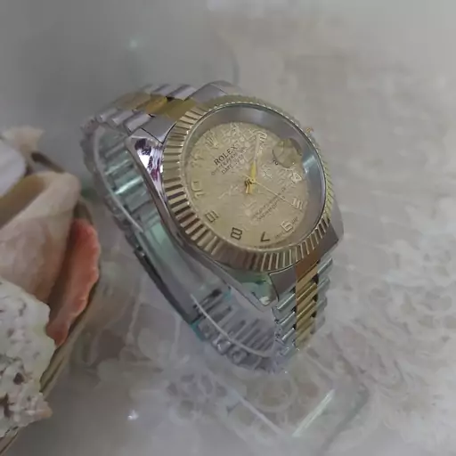 ساعت مردانه رولکس Rolex صفحه طلایی