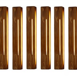 چراغ خواب چوبی تزیینی دیواری از جنس چوب و LED آفتابی مدل اخگر sw5-37 بسته 6 عددی