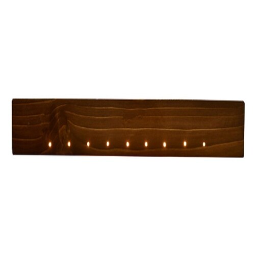 چراغ خواب چوبی تزیینی دیواری از جنس چوب نراد و استیل و LED آفتابی مدل C1-37