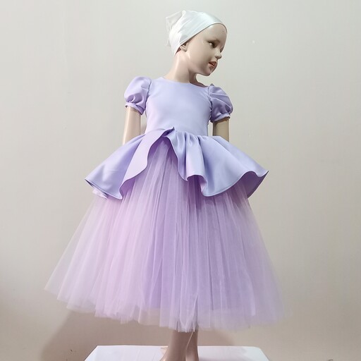 لباس مجلسی دخترانه مدل سوفیا سایزبندی 4 ساله تا 12 سال