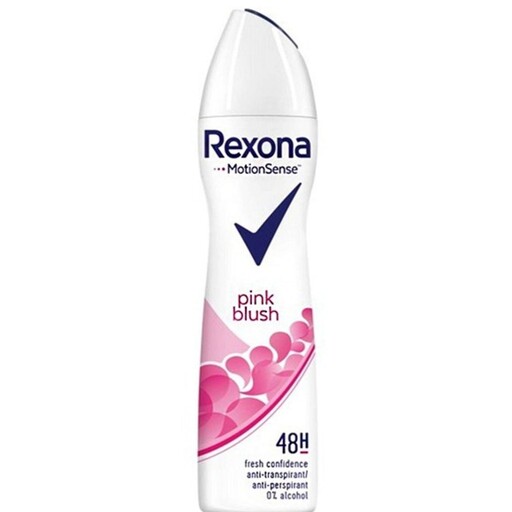 اسپری بدن زنانه رکسونا 48 ساعته پینک بلاش حجم 200 میل ا Rexona Pink Blush body spray 48h for Women 200ml