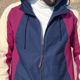 ست سویشرت و شلوار ترکینگ مردانه C407 برساد رنگ کرمی-سرمه ای-صورتی سایز XL