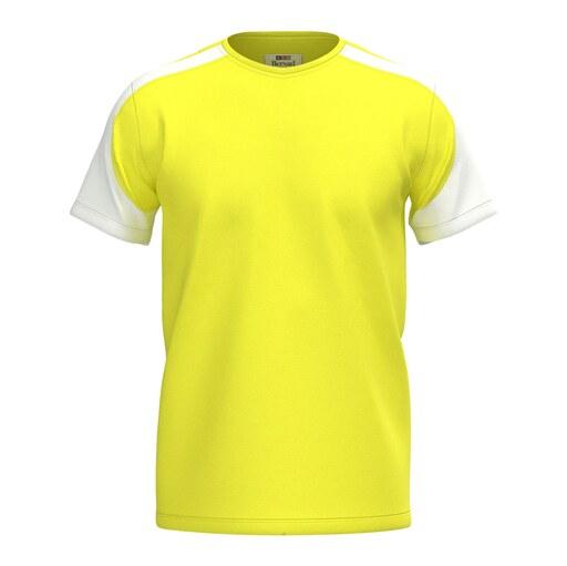 تیشرت مردانه E115 برساد رنگ زرد-سفید سایز 3XL