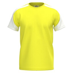 تیشرت مردانه E115 برساد رنگ زرد-سفید سایز 2XL