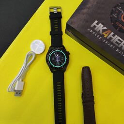 ساعت هوشمند صفحه گرد مدل HK4 HERO دو عدد بند نسخه اصلی با صفحه نمایش AMOLED 


