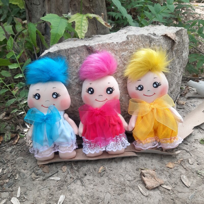 عروسک پوم پوم عروسک جوجه رنگی اسباب بازی . رابیت فلت