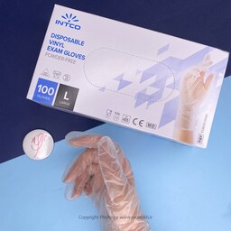 دستکش طبی اینتکو مدل VINYL بسته 100 عددی