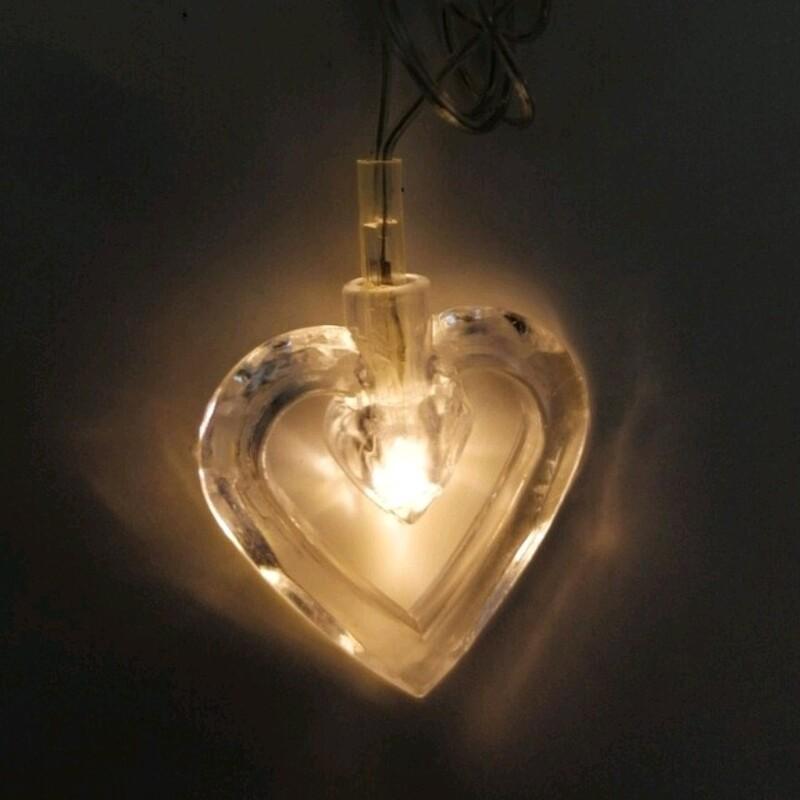ریسه قلبی 20 تایی نوری ال ای دی 3 متری تزئینی با تخفیف