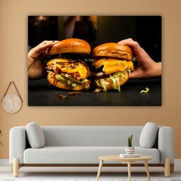 پوستر دیواری طرح همبرگر لذیذ