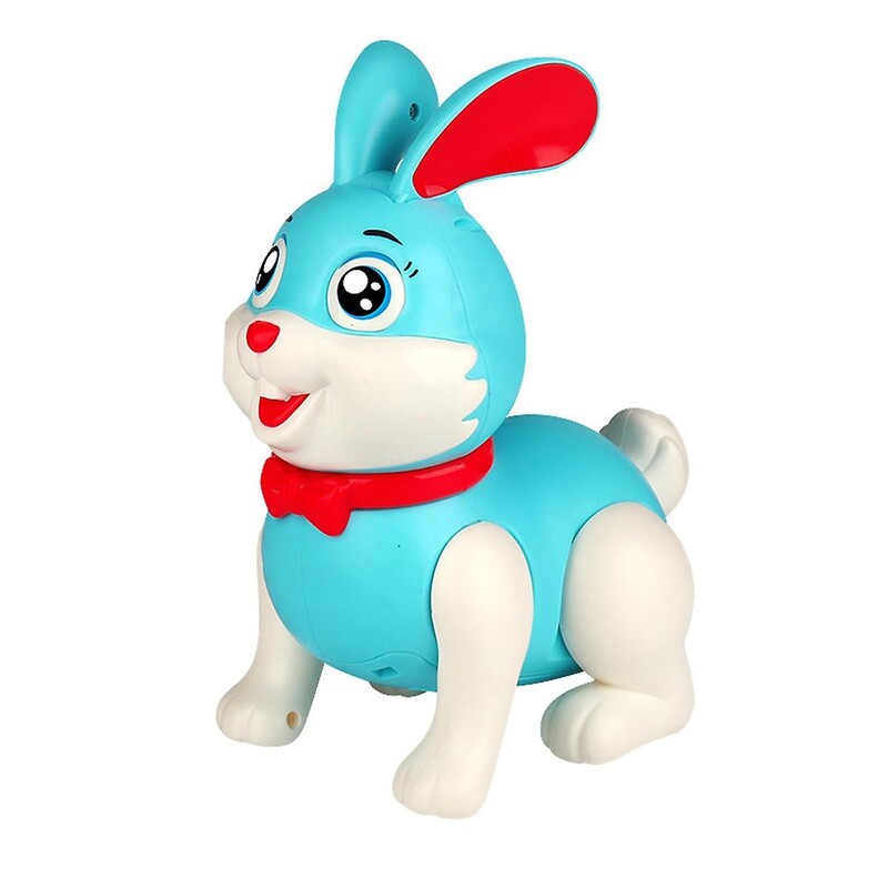 خرگوش اسباب بازی موزیکال چراغدار رنگ ابی