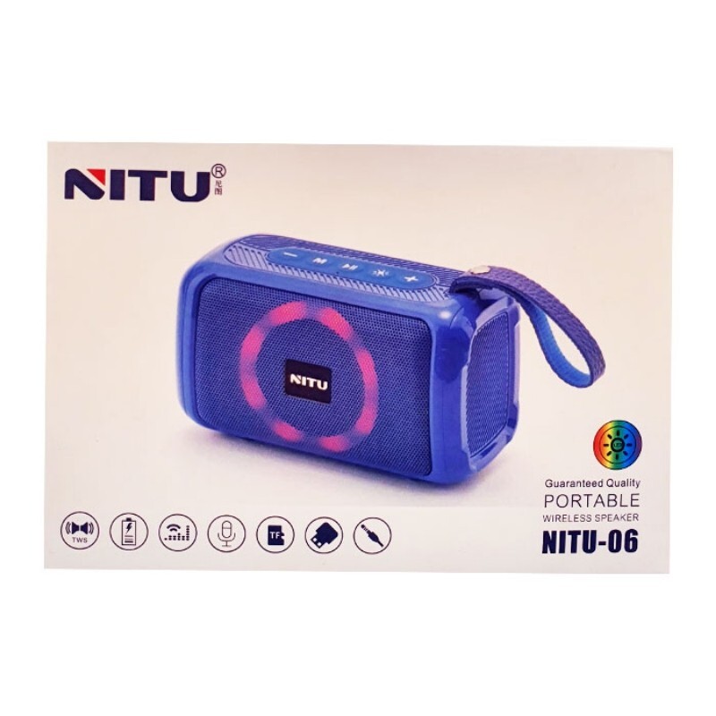 اسپیکر بلوتوثی قابل حمل نیتو NITU 06 مشکی ( قاب تخفیف )