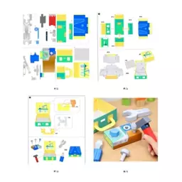 کیت ساخت ماکت  جعبه ابزار 
ببرید ،تا کنید ، مونتاژ نمایید و از ساخته خود شگفت زده شوید