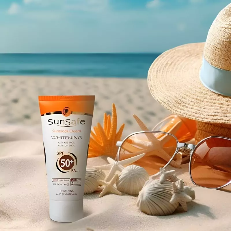 کرم ضد آفتاب روشن کننده پوست SPF 50 سان سیف