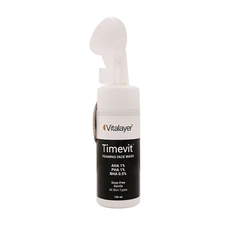 فوم شستشو صورت ویتالیر مدل تایم ویت (Timevit)حجم  150 میلی لیتر