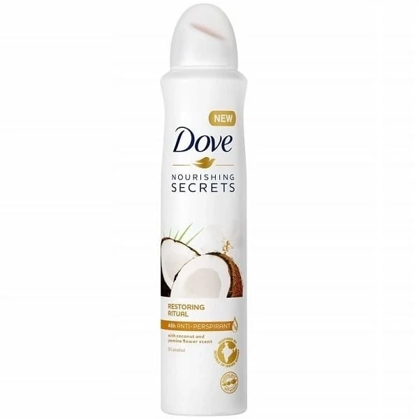 اسپری ضد تعریق داو Dove اورجینال جدید 250 میل نارگیل و گل یاس