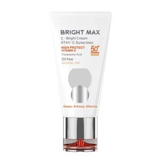 کرم ضد آفتاب رنگی برایت مکس دارای SPF50 حاوی ویتامین C حجم 50 میلی لیتر (پس کرایه)