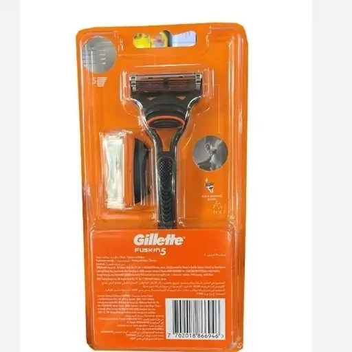 خودتراش مردانه ژیلت فیوژن 5 تیغه 1 دسته و 2 یدک Gillette Fusion5