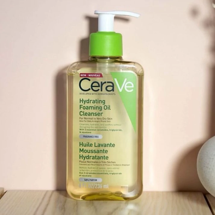 فوم شستشوی روغنی سراوی cerave حجم 473  میل آبرسان، مناسب پوست بسیار خشک و حساس