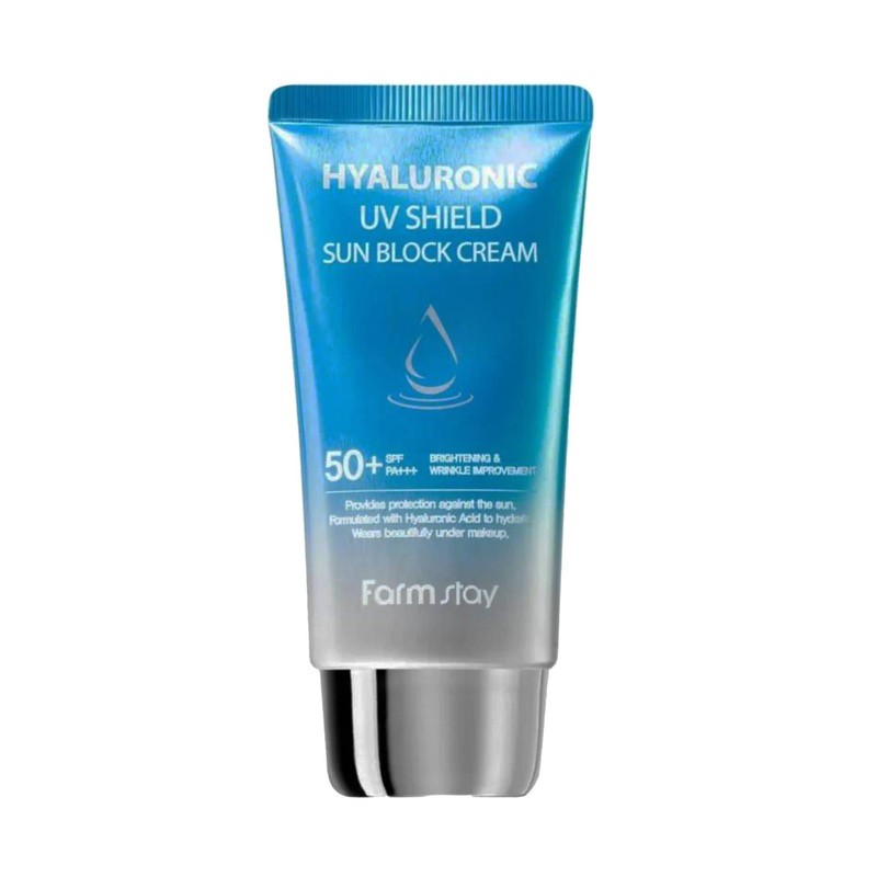 کرم ضد آفتاب بدون رنگ فارم استی، با SPF 50 مدل UV Shield، حاوی محافظ UVA ،UVB و PA++++، روشن کننده، مناسب انواع پوست حج