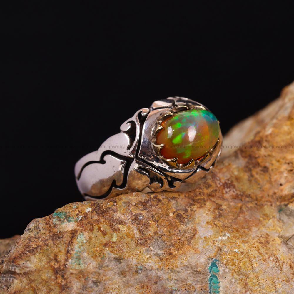 انگشتر اوپال مردانه کد 3626