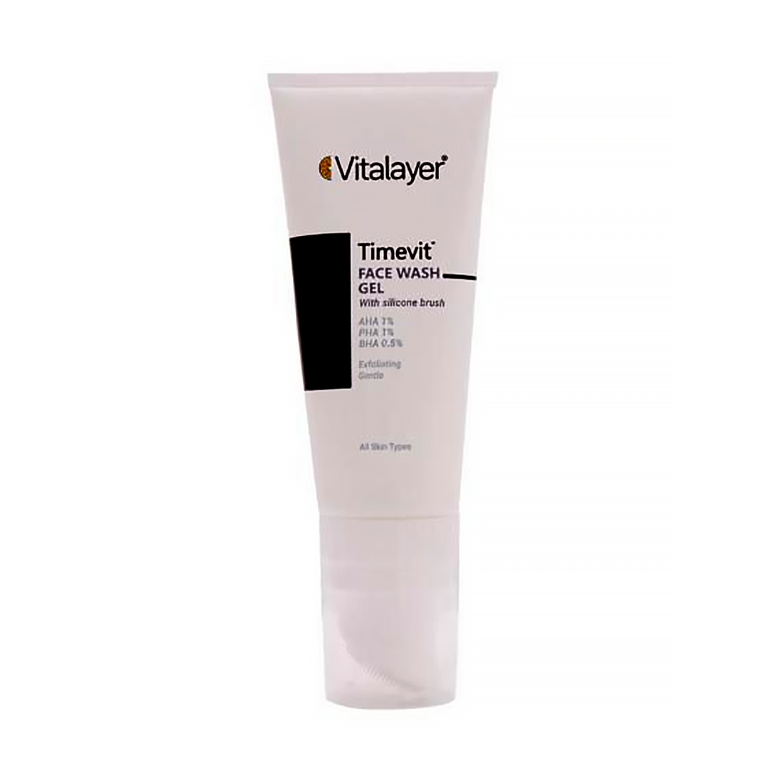 ژل شستشوی صورت ویتالیر مدل Timevit حجم 200 میلی لیتر